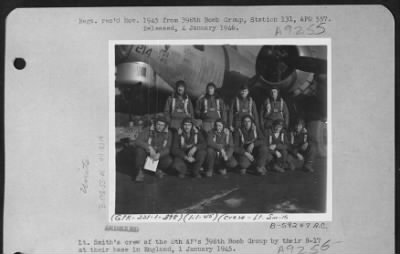 Thumbnail for Consolidated > Lt. Smith'S Crew Of The 8Th Af'S 398Th Bomb Group By Their B-17 At Their Base In England, 1 January 1945.