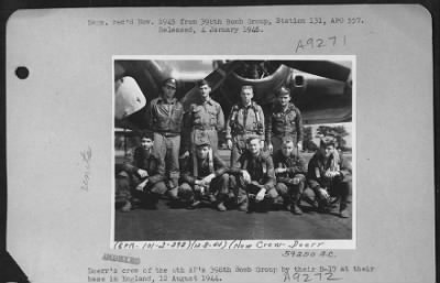 Thumbnail for Consolidated > A. C. Doerr'S Crew Of The 8Th Af'S 398Th Bomb Group By Their B-17 At Their Base In England, 12 August 1944.