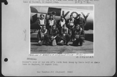 Thumbnail for Consolidated > Miller'S Crew Of The 8Th Af'S 398Th Bomb Group By Their B-17 At Their Base In England, 12 August 1944.