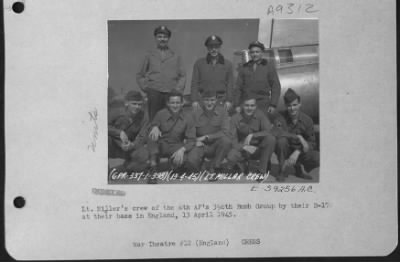 Thumbnail for Consolidated > Lt. Miller'S Crew Of The 8Th Af'S 398Th Bomb Group By Their B-17 At Their Base In England, 13 April 1945.