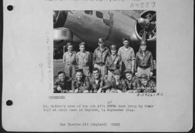 Thumbnail for Consolidated > Lt. Hofsae'S Crew Of The 8Th Af'S 95Th Bomb Group By Their B-17 At Their Base In England, 14 September 1944.