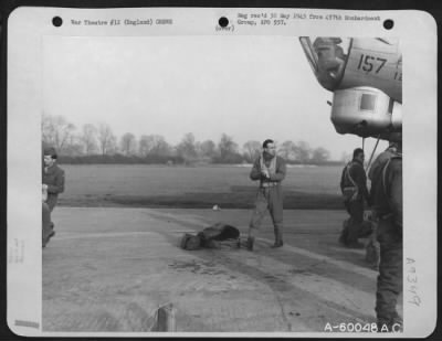 Thumbnail for Consolidated > Colonel Harris Edward Rogner At His Air Force Base In England After His Return From A Bombing Mission To Berlin With The 457Th Bombardment Group Of The 8Th Air Force. 3 February 1945.