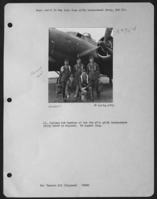 Thumbnail for Consolidated > Lt. Carlson And Buddies Of The 8Th Af'S 457Th Bombardment Group Based In England.  29 August 1944.