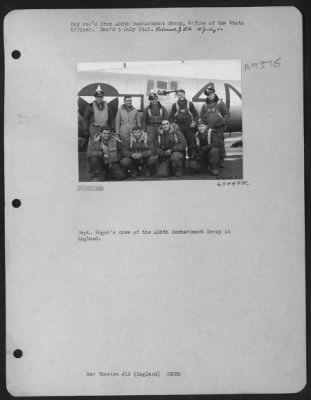 Thumbnail for Consolidated > Capt. Unger'S Crew Of The 486Th Bombardment Group In England.