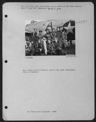 Thumbnail for Consolidated > Maj. Howell And Lt. Howard'S Crew Of The 486Th Bombardment Group In England.