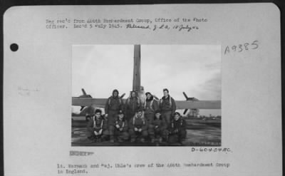 Thumbnail for Consolidated > Lt. Warmack And Maj. Uhle'S Crew Of The 486Th Bombardment Group In England.