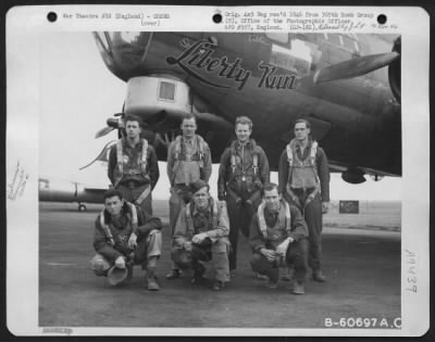 Thumbnail for Consolidated > Lt. Willard And Crew Of The 305Th Bomb Group Beside The Boeing B-17 "Flying Fortress" 'Liberty Run'.  7 May 1945, England.