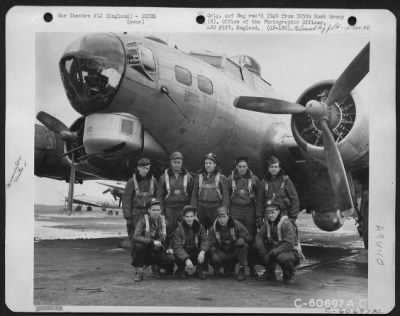 Thumbnail for Consolidated > Lt. Calvert And Crew Of The 305Th Bomb Group Beside The Boeing B-17 Flying Fortress.  6 May 1945, England.