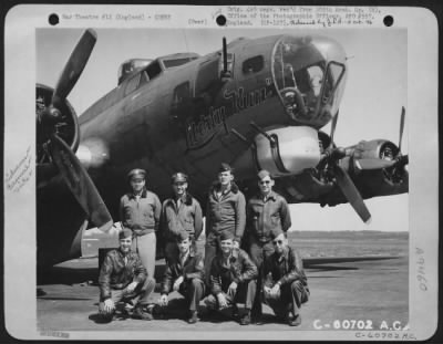 Thumbnail for Consolidated > Capt. Krueger And Crew Of The 305Th Bomb Group Beside The Boeing B-17 "Flying Fortress" "Liberty Run".  6 August 1944.  England.