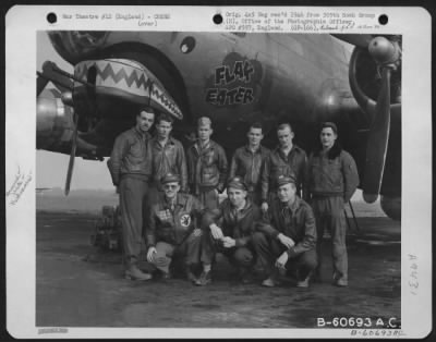 Thumbnail for Consolidated > Flight Officer Chittenden And Crew Of The 305Th Bomb Group Beside A Boeing B-17 "Flying Fortress" 'Flak Eater'.  13 March 1945.  England.