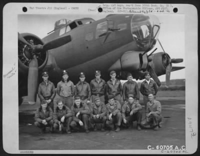 Thumbnail for Consolidated > Lt. Jenks And Crew Of The 305Th Bomb Group, Are Shown Beside The B-17 Flying Fortress.  28 April 1944.  England.