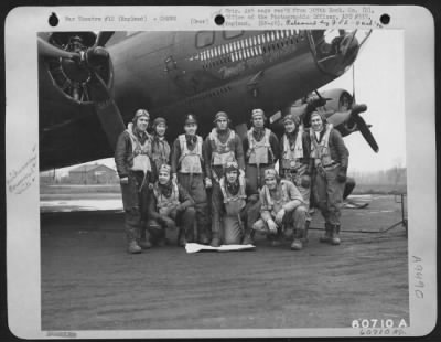 Consolidated > Lt. Connelly And Crew Of The 305Th Bomb Group, Are Shown Beside A B-17 "Flying Fortress" 'Target For Tonite'.  12 February 1944.  England.