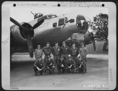 Thumbnail for Consolidated > Capt. Czechowski And Crew Of The 305Th Bomb Group, Are Shown Beside A B-17 Flying Fortress.  24 June 1944.  England.