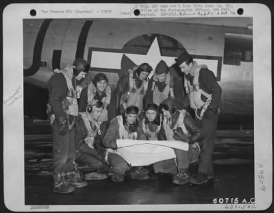 Thumbnail for Consolidated > Lt. Davis And Crew Of The 305Th Bomb Group, Are Shown Beside A B-17 Flying Fortress.  8 December 1944.  England.