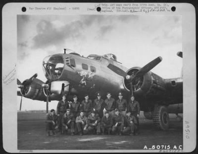 Consolidated > Lt. Davis And Crew Of The 305Th Bomb Group, Are Shown Beside A B-17 "Flying Fortress" 'Wally'S Wagon - Sweet 17'.  7 November 1944.  England.