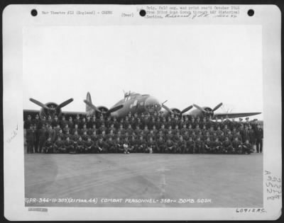 Thumbnail for Consolidated > Combat Personnel Of The 358Th Bomb Squadron, 303Rd Bomb Group, In Front Of A Boeing B-17 "Flying Fortress".  England, 21 March 1944.