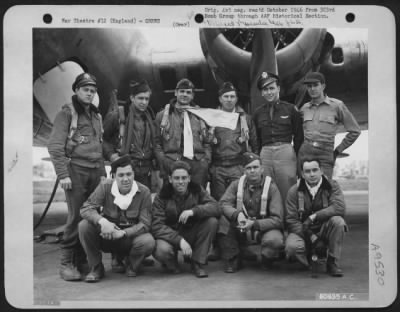 Thumbnail for Consolidated > Lead Crew On The Mission To Freiham, Germany, 359Th Bomb Squadron, 303Rd Bomb Group Beside A Boeing B-17 Flying Fortress.  England, 11 April 1945.