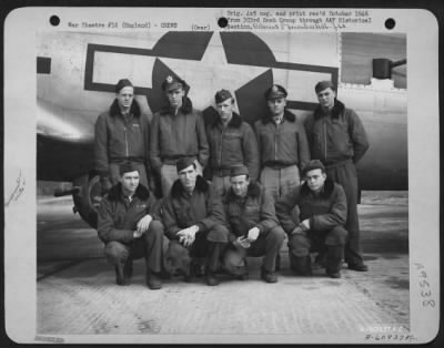 Thumbnail for Consolidated > Lt. Peterson And Crew Of The 359Th Bomb Squadron, 303Rd Bomb Group, Beside A Boeing B-17 Flying Fortress.  England, 13 March 1945.