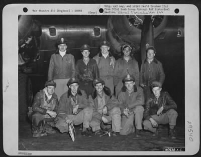 Consolidated > Lead Crew On Bombing Mission To Wolfratshausen, Germany, In Front Of A Boeing B-17 Flying Fortress.  358Th Bomb Squadron, 303Rd Bomb Group.  England, 9 April 1945.