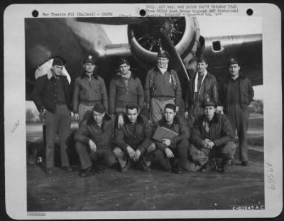 Consolidated > Lead Crew On Bombing Mission To Minden, Germany, In Front Of A Boeing B-17 Flying Fortress.  360Th Bomb Squadron, 303Rd Bomb Group.  England, 14 March 1945.