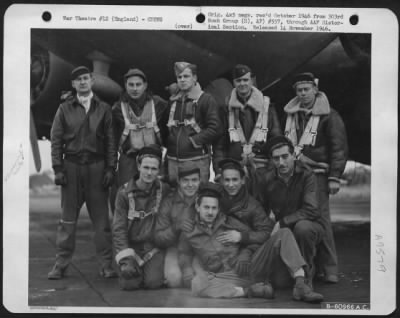 Thumbnail for Consolidated > Lt. Paul Campbell And Crew Of The 358Th Bomb Squadron, 303Rd Bomb Group, Beside A Boeing B-17 "Flying Fortress".  England, 15 November 1943.