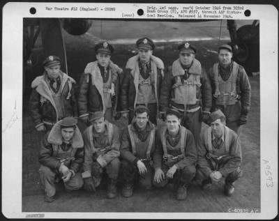 Thumbnail for Consolidated > Lt. Humphreys And Crew Of The 427Th Bomb Squadron, 303Rd Bomb Group, Beside A Boeing B-17 "Flying Fortress".  England, 2 January 1944.