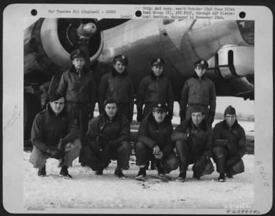 Thumbnail for Consolidated > Lt. Austin And Crew Of The 360Th Bomb Squadron, 303Rd Bomb Group, Beside A Boeing B-17 Flying Fortress.  England, 28 January 1945.