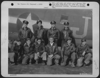 Thumbnail for Consolidated > Lt. Morron And Crew Of The 360Th Bomb Squadron, 303Rd Bomb Group, Beside A Boeing B-17 Flying Fortress.  England, 30 January 1945.