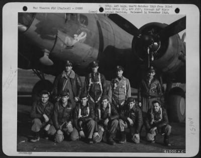 Thumbnail for Consolidated > Lt. Brunbloe And Crew Of The 360Th Bomb Squadron, 303Rd Bomb Group, Beside A Boeing B-17 "Flying Fortress" 'Iza Available'.  England, 20 November 1943.