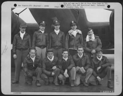 Thumbnail for Consolidated > Lt. Hullar And Crew Of The 427Th Bomb Squadron, 303Rd Bomb Group, Beside A Boeing B-17 Flying Fortress.  England, 7 December 1943.