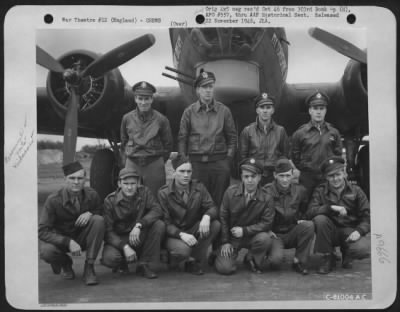 Thumbnail for Consolidated > Lt. Headlee And Crew Of The 427Th Bomb Squadron, 303Rd Bomb Group, Beside A Boeing B-17 "Flying Fortress" "My Yorkshire Dream".  England, 6 May 1944.