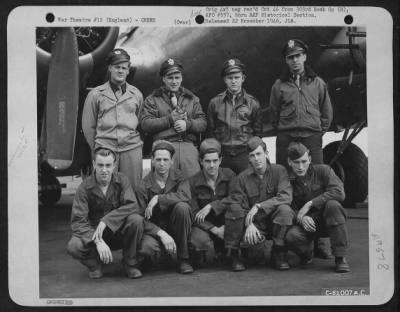 Thumbnail for Consolidated > Lt. Barr And Crew Of The 427Th Bomb Squadron, 303Rd Bomb Group, Beside A Boeing B-17 Flying Fortress.  England, 15 April 1945.