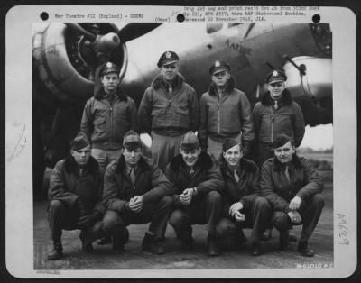 Thumbnail for Consolidated > Lt. Arcy And Crew Of The 427Th Bomb Squadron, 303Rd Bomb Group, Beside A Boeing B-17 Flying Fortress.  England, 27 April 1945.