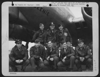 Thumbnail for Consolidated > Capt. Newton And Crew Of The 427Th Bomb Squadron, 303Rd Bomb Group, Beside  A Boeing B-17 Flying Fortress.  England, 30 December 1944.