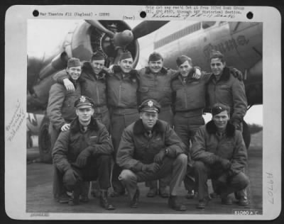 Thumbnail for Consolidated > Lt. Bailey And Crew Of The 358Th Bomb Squadron, 303Rd Bomb Group, Beside  A Boeing B-17 Flying Fortress.  England, 3 April 1945.