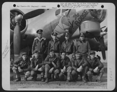 Thumbnail for Consolidated > Lt. Baker And Crew Of The 358Th Bomb Squadron, 303Rd Bomb Group, Beside  A Boeing B-17 "Flying Fortress" 'The Floose'.  England, 11 May 1944.