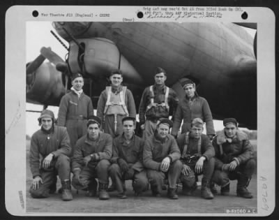 Thumbnail for Consolidated > Lt. Bass And Crew Of The 358Th Bomb Squadron, 303Rd Bomb Group, Beside  A Boeing B-17 Flying Fortress.  England, 6 February 1944.