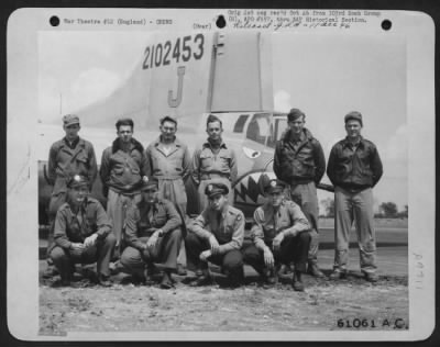 Thumbnail for Consolidated > Lt. Boyce And Crew Of The 358Th Bomb Squadron, 303Rd Bomb Group, Beside  A Boeing B-17 Flying Fortress.  England, 1 July 1944.