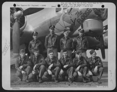 Thumbnail for Consolidated > Lt. Cumpner And Crew Of The 358Th Bomb Squadron, 303Rd Bomb Group, Beside  A Boeing B-17 "Flying Fortress" 'The Floose'.  England, 11 May 1944.