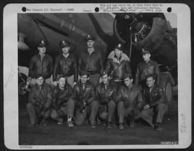 Thumbnail for Consolidated > Capt. Hungerford And Crew Of The 358Th Bomb Squadron, 303Rd Bomb Group, Beside A Boeing B-17 Flying Fortress.  England, 11 November 1943.