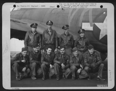 Thumbnail for Consolidated > Lt. Maxey And Crew Of The 358Th Bomb Squadron, 303Rd Bomb Group, Beside A Boeing B-17 Flying Fortress.  England, 6 February 1944.