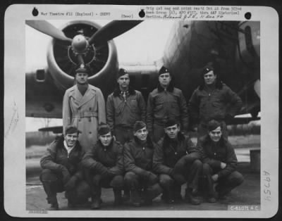 Thumbnail for Consolidated > Lt. Milman And Crew Of The 358Th Bomb Squadron, 303Rd Bomb Group, Beside A Boeing B-17 "Flying Fortress" "The Floose".  England, 15 December 1944.