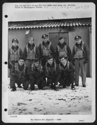 Thumbnail for Consolidated > Lt. Nikelny And Crew Of The 487Th Bomb Group, Based In England.  22 January 1945.