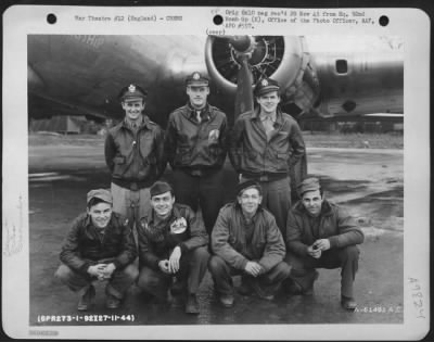 Thumbnail for Consolidated > Lt. Potters And Crew Of The 92Nd Bomb Group Beside A Boeing B-17 "Flying Fortress" 'Flagship'.  England, 27 November 1944.