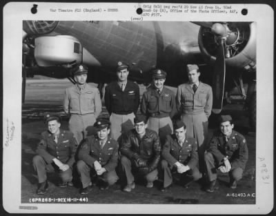 Thumbnail for Consolidated > Crew Of The 92Nd Bomb Group Beside A Boeing B-17 Flying Fortress.  England, 16 November 1944.