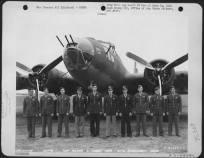 Thumbnail for Consolidated > Capt. Hulings And Combat Crew Of The 92Nd Bomb Group Beside A Boeing B-17 Flying Fortress.  England, 20 July 1943.