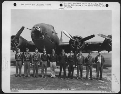 Thumbnail for Consolidated > Lt. Asher And Crew Of The 92Nd Bomb Group Beside A Boeing B-17 Flying Fortress.  England, 23 July 1943.