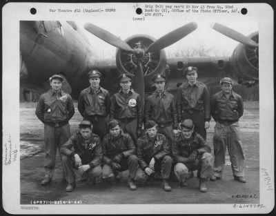 Thumbnail for Consolidated > Lt. Preseton And Crew Of The 92Nd Bomb Group Beside A Boeing B-17 Flying Fortress.  England, 4 April 1944.