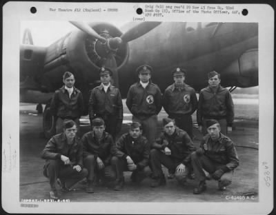 Thumbnail for Consolidated > Lt. Cruther And Crew Of The 92Nd Bomb Group Beside A Boeing B-17 Flying Fortress.  England, 1 April 1944.