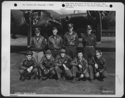 Thumbnail for Consolidated > Lt. Burdges And Crew Of The 92Nd Bomb Group Beside A Boeing B-17 Flying Fortress.  England, 27 March 1944.